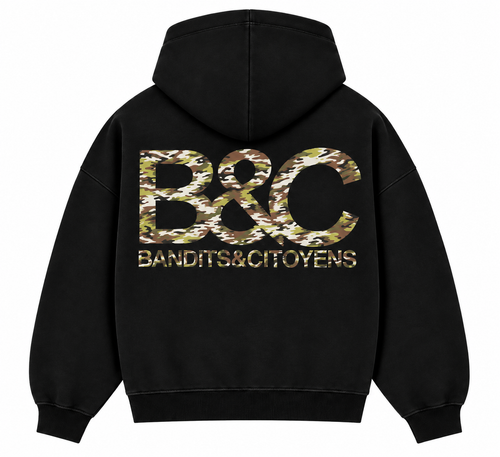 HOODIES BANDITS & CITOYENS CAMO NOIR
